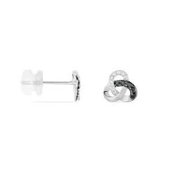 Histoire d'Or Boucles D'oreilles Puces Constellation Or Blanc Diamant
