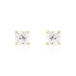 Boucles D'oreilles Puces Doreen Carre Or Jaune Oxyde De Zirconium-Histoire d'Or Hot