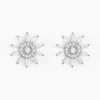 Histoire d'Or Boucles D'oreilles Puces Daisy Argent Blanc Oxyde De Zirconium