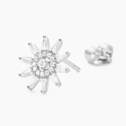 Histoire d'Or Boucles D'oreilles Puces Daisy Argent Blanc Oxyde De Zirconium