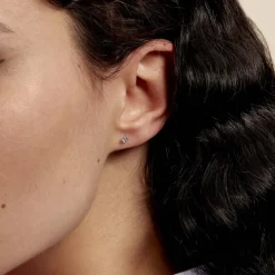 Histoire d'Or Boucles D'oreilles Puces Daria Or Blanc Oxyde De Zirconium