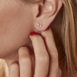Histoire d'Or Boucles D'oreilles Puces Darina Noeud Or Jaune Oxyde De Zirconium