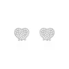 Boucles D'oreilles Puces Darwin Argent Blanc Oxyde-Histoire d'Or Discount