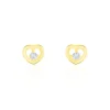 Histoire d'Or Boucles D'oreilles Puces Daria C艙ur Or Jaune Oxyde De Zirconium