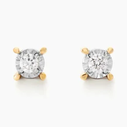 Boucles D'oreilles Puces Diamotion-Histoire d'Or Hot