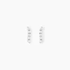 Boucles D'oreilles Puces Dahina Or Blanc Oxyde De Zirconium-Histoire d'Or New