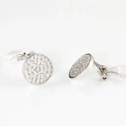 Histoire d'Or Boucles D'oreilles Puces Darwin Argent Blanc Oxyde
