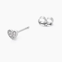 Histoire d'Or Boucles D'oreilles Puces Declaration Argent Blanc Oxyde De Zirconium