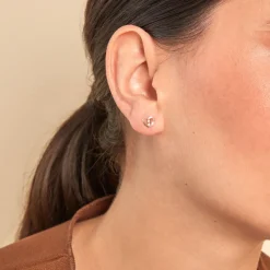 Boucles D'oreilles Puces Daria C艙ur 6 Or Jaune Oxyde-Histoire d'Or Sale