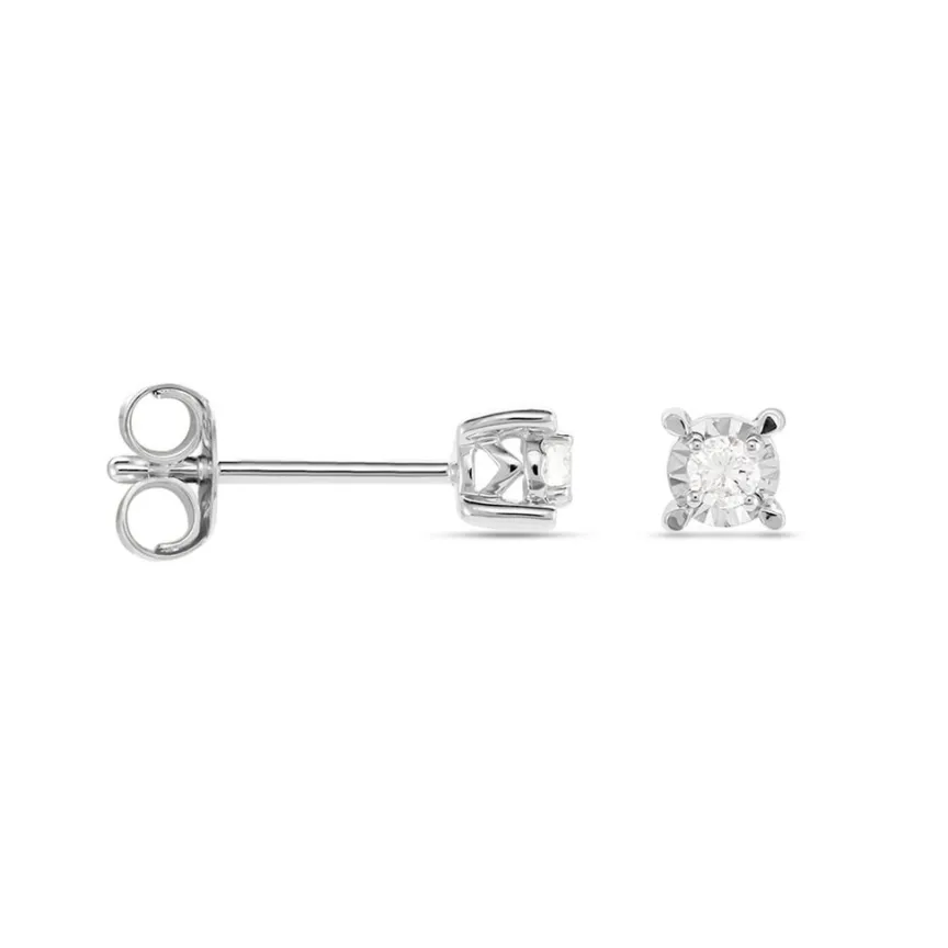 Boucles D'oreilles Puces Diamotion-Histoire d'Or Hot