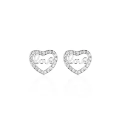Histoire d'Or Boucles D'oreilles Puces Delicata Argent Blanc Oxyde De Zirconium