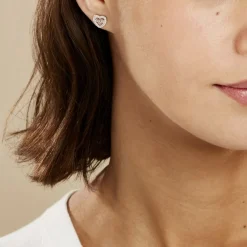 Histoire d'Or Boucles D'oreilles Puces Delicata Argent Blanc Oxyde De Zirconium