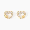 Boucles D'oreilles Puces Daria Double Coeurs Or Jaune Oxyde-Histoire d'Or Sale
