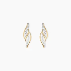 Histoire d'Or Boucles D'oreilles Puces Demelza Or Jaune Oxyde De Zirconium