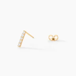 Boucles D'oreilles Puces Damion Or Jaune Oxyde De Zirconium-Histoire d'Or Online