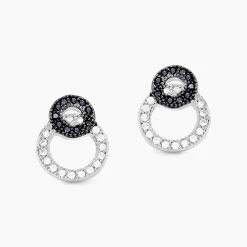 Boucles D'oreilles Puces Diana Argent Blanc Oxyde De Zirconium-Histoire d'Or Sale