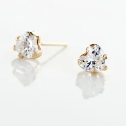 Boucles D'oreilles Puces Daria Coeur-Histoire d'Or