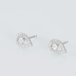 Histoire d'Or Boucles D'oreilles Puces Domitia Or Blanc Diamant