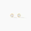 Histoire d'Or Boucles D'oreilles Puces Daria Serti Clos Or Jaune Oxyde De Zirconium