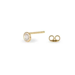 Histoire d'Or Boucles D'oreilles Puces Daria Serti Clos Or Jaune Oxyde De Zirconium