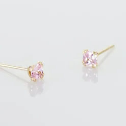 Boucles D'oreilles Puces Doreen Carre Or Jaune Oxyde De Zirconium-Histoire d'Or Online