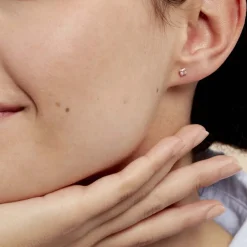 Boucles D'oreilles Puces Doreen Carre Or Jaune Oxyde De Zirconium-Histoire d'Or Online