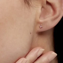 Boucles D'oreilles Puces Doreen Carre Or Jaune Oxyde De Zirconium-Histoire d'Or Online