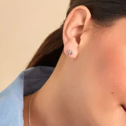 Histoire d'Or Boucles D'oreilles Puces Darline Argent Blanc Oxyde De Zirconium