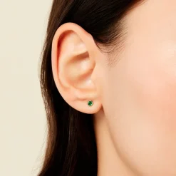 Boucles D'Oreilles Puces Doreen Or Jaune Oxyde De Zirconium-Histoire d'Or Sale