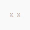 Histoire d'Or Boucles D'oreilles Puces Doreen Carre Or Rose Oxyde De Zirconium