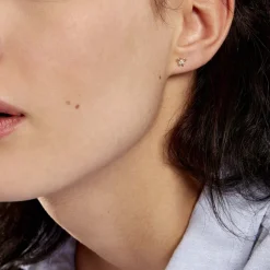 Histoire d'Or Boucles D'oreilles Puces Darina Noeud Or Jaune Oxyde De Zirconium