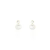 Boucles D'oreilles Puces Eolande Or Jaune Perle De Culture-Histoire d'Or Discount