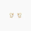 Histoire d'Or Boucles D'oreilles Puces Evaelle Papillon Or Jaune Oxyde De Zirconium
