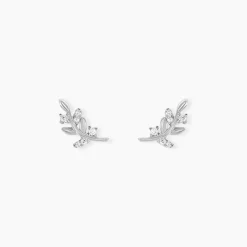 Boucles D'oreilles Puces Evonne Argent Blanc Oxyde De Zirconium-Histoire d'Or Online