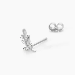 Boucles D'oreilles Puces Evonne Argent Blanc Oxyde De Zirconium-Histoire d'Or Online