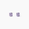 Boucles D'oreilles Puces Elea Serti Griffes 3 Or Blanc Amethyste-Histoire d'Or Clearance