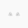 Histoire d'Or Boucles D'oreilles Puces Eleanor Fleur Or Blanc Oxyde De Zirconium