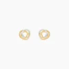Histoire d'Or Boucles D'oreilles Puces Edmee Cercle Or Bicolore