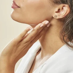 Histoire d'Or Boucles D'oreilles Puces Edmee Cercle Or Bicolore