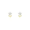 Boucles D'oreilles Puces Eleanor Fleur Or Jaune Oxyde De Zirconium-Histoire d'Or Best
