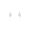 Boucles D'oreilles Puces Eirena Or Blanc Diamant-Histoire d'Or Discount