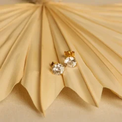 Histoire d'Or Boucles D'oreilles Puces Eddie Or Jaune Oxyde De Zirconium