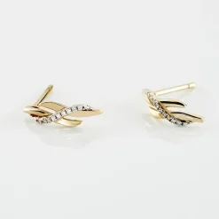 Histoire d'Or Boucles D'oreilles Puces Ester Or Jaune Diamant