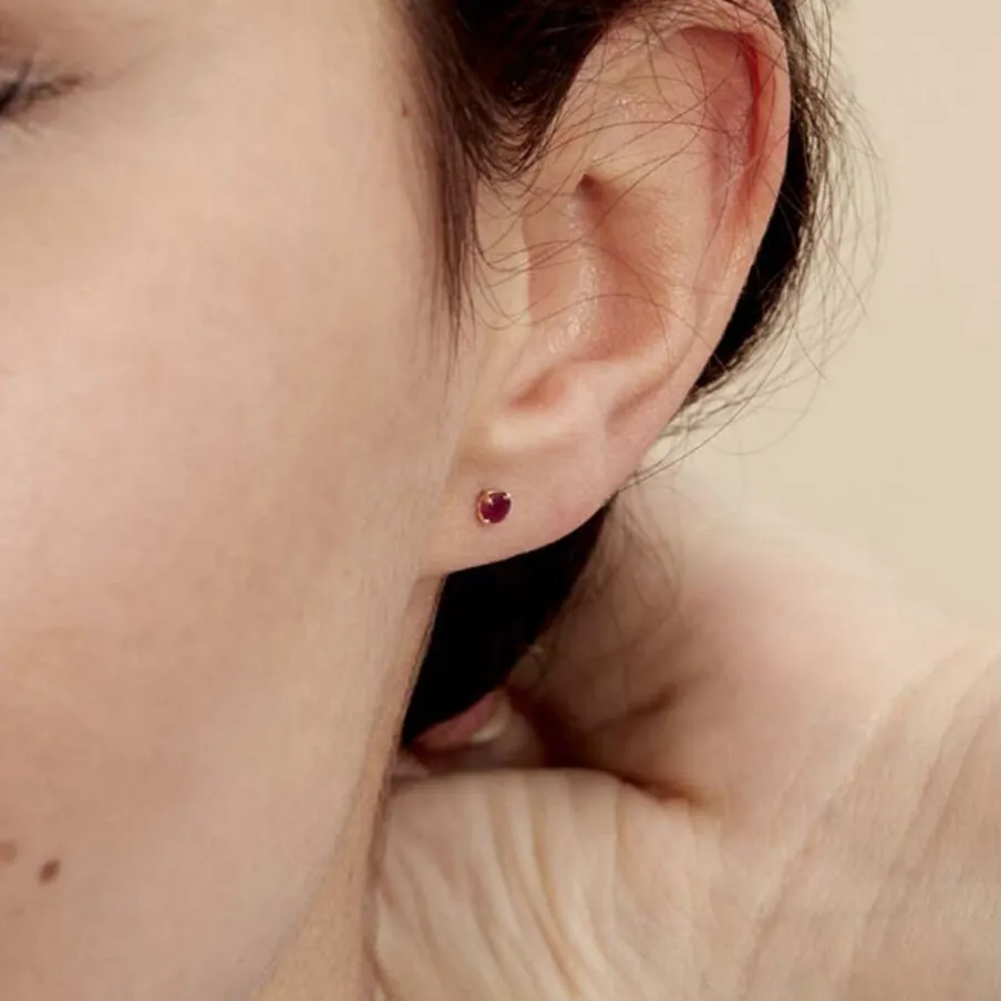 Histoire d'Or Boucles D'oreilles Puces Elea Serti Griffe