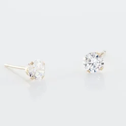 Boucles D'oreilles Puces Eddie Or Jaune Oxyde De Zirconium-Histoire d'Or Clearance