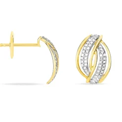 Histoire d'Or Boucles D'oreilles Puces Enora Or Jaune Diamant