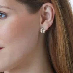 Histoire d'Or Boucles D'oreilles Puces Enora Or Jaune Diamant