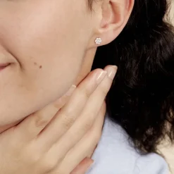 Histoire d'Or Boucles D'oreilles Puces Eleanor Fleur Or Jaune Oxyde De Zirconium