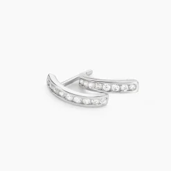 Boucles D'oreilles Puces Elenore Argent Blanc Oxyde De Zirconium-Histoire d'Or Discount