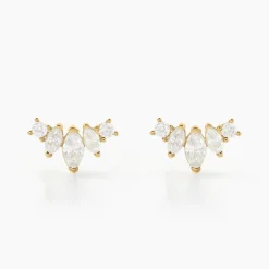 Boucles D'oreilles Puces Earnestine Or Jaune Oxyde De Zirconium-Histoire d'Or Hot